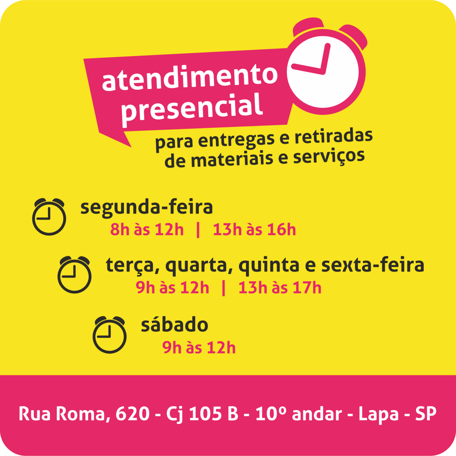 Horários de Atendimento